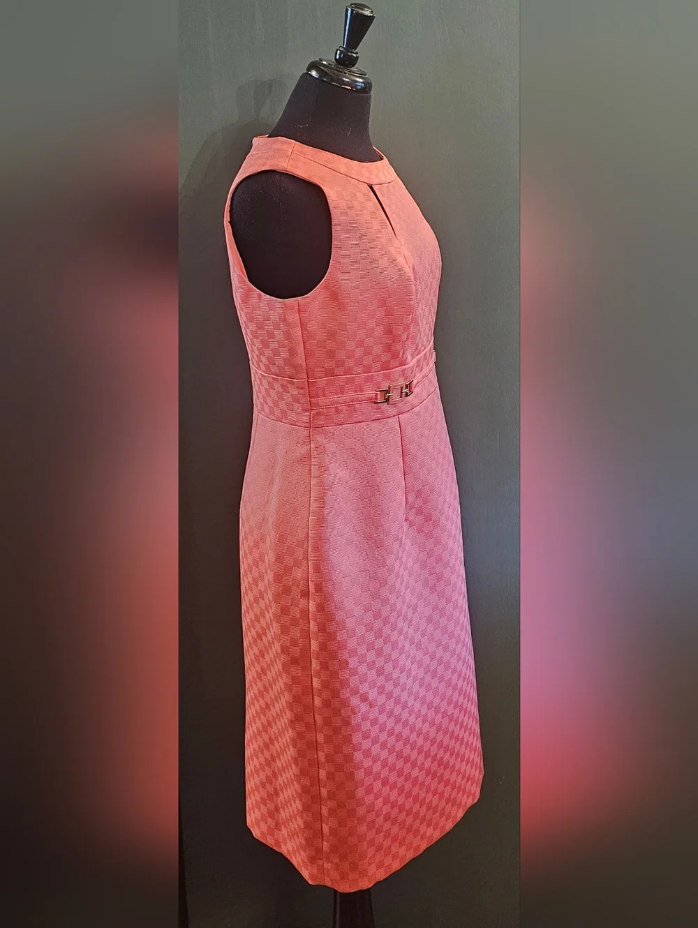 Tahari Coral Pink Dress - Picture 5 of 9